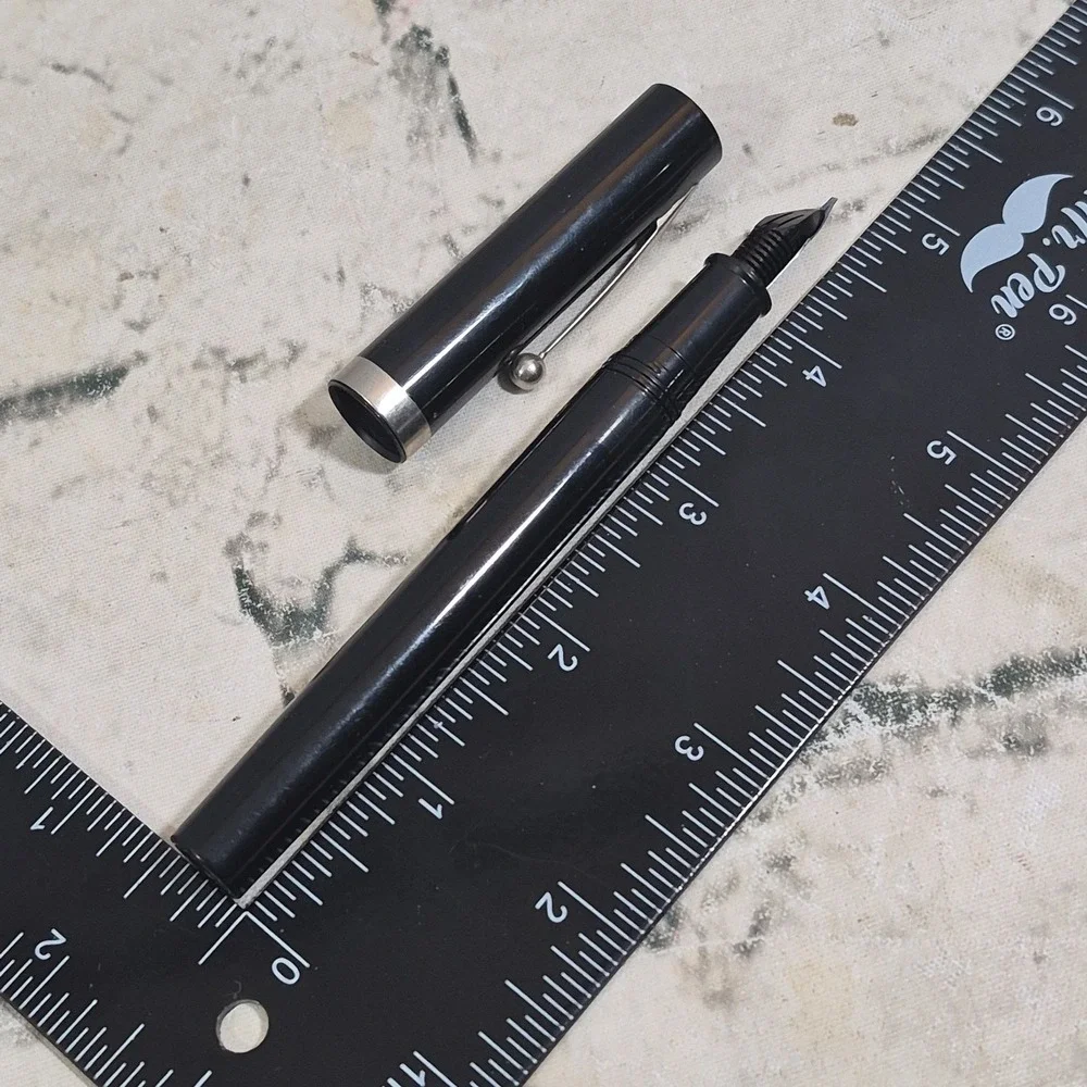 Vintage Sheaffer Black Cartridge Pen Italic F Nib Made In USA